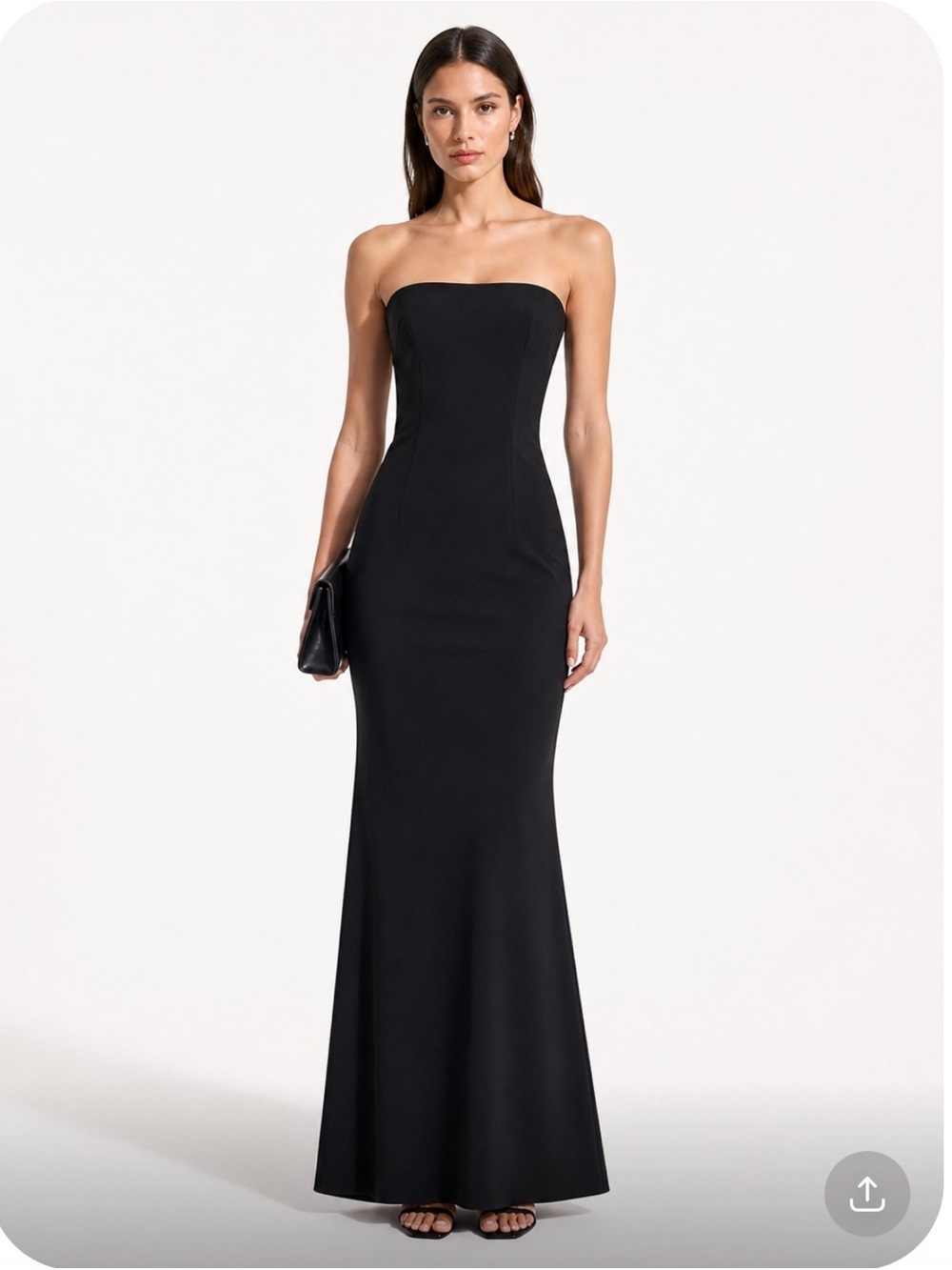 REVOLVE X KATIE MAY Mary Kate  Strapless Black Fitted Gown Size 2